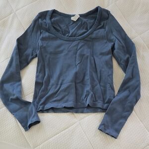 90 Degree By Reflex Navy Long Sleeve Top